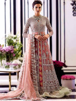 Apricot Crinum Anarkali Dress